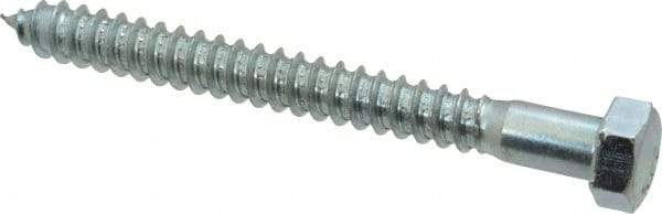Value Collection - 1/2" Screw, 5" Length Under Head, Steel, Hex Head Lag Screw - Zinc Plated, Grade 2 - Benchmark Tooling