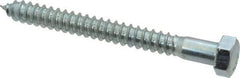 Value Collection - 1/2" Screw, 5" Length Under Head, Steel, Hex Head Lag Screw - Zinc Plated, Grade 2 - Benchmark Tooling