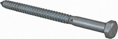 Value Collection - 1/2" Screw, 7" Length Under Head, Steel, Hex Head Lag Screw - Zinc Plated, Grade 2 - Benchmark Tooling