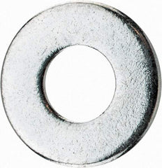 Value Collection - 1/4" Screw, Steel USS Flat Washer - 5/16" ID x 3/4" OD, 1/16" Thick, Zinc-Plated Finish - Benchmark Tooling