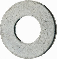 Value Collection - 3/8" Screw, Steel USS Flat Washer - 7/16" ID x 1" OD, 5/64" Thick, Zinc-Plated Finish - Benchmark Tooling