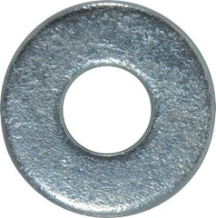 Value Collection - 7/16" Screw, Steel USS Flat Washer - 1/2" ID x 1-1/4" OD, 5/64" Thick, Zinc-Plated Finish - Benchmark Tooling