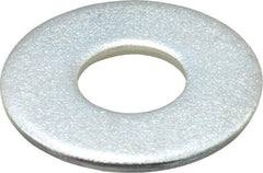 Value Collection - 1/2" Screw, Steel USS Flat Washer - 9/16" ID x 1-3/8" OD, 7/64" Thick, Zinc-Plated Finish - Benchmark Tooling