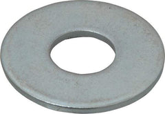 Value Collection - 5/8" Screw, Steel USS Flat Washer - 11/16" ID x 1-3/4" OD, 9/64" Thick, Zinc-Plated Finish - Benchmark Tooling