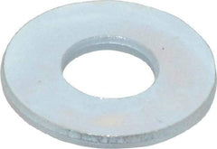 Value Collection - 1/4" Screw, Steel USS Flat Washer - 5/16" ID x 3/4" OD, 1/16" Thick, Zinc-Plated Finish - Benchmark Tooling