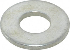 Value Collection - 3/8" Screw, Steel USS Flat Washer - 7/16" ID x 1" OD, 0.0781" Thick, Zinc-Plated Finish - Benchmark Tooling