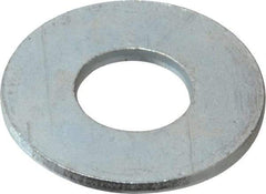 Value Collection - 9/16" Screw, Steel USS Flat Washer - 5/8" ID x 1-1/2" OD, 0.1094" Thick, Zinc-Plated Finish - Benchmark Tooling