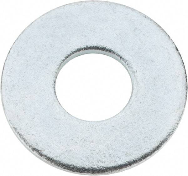 Value Collection - 3/4" Screw, Steel USS Flat Washer - 13/16" ID x 2" OD, 0.1563" Thick, Zinc-Plated Finish - Benchmark Tooling