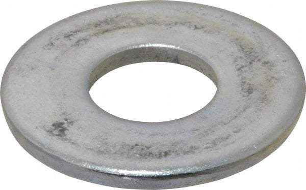 Value Collection - 7/8" Screw, Steel USS Flat Washer - 15/16" ID x 2-1/4" OD, 0.1719" Thick, Zinc-Plated Finish - Benchmark Tooling