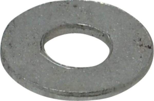 Value Collection - #10 Screw, Steel SAE Flat Washer - 7/32" ID x 1/2" OD, 3/64" Thick, Zinc-Plated Finish - Benchmark Tooling