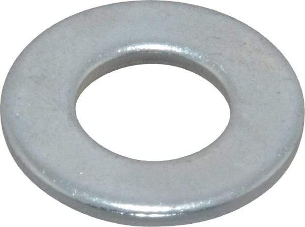 Value Collection - 3/8" Screw, Steel SAE Flat Washer - 13/32" ID x 13/16" OD, 1/16" Thick, Zinc-Plated Finish - Benchmark Tooling