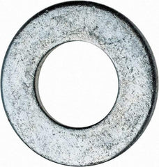 Value Collection - 9/16" Screw, Steel SAE Flat Washer - 19/32" ID x 1-3/16" OD, 3/32" Thick, Zinc-Plated Finish - Benchmark Tooling