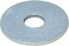 Value Collection - 1/4" Screw, Steel Fender Flat Washer - 1/4" ID x 1" OD, 0.049" Thick, Zinc-Plated Finish - Benchmark Tooling
