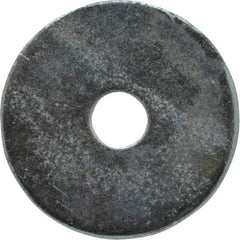 Value Collection - 1/4" Screw, Steel Fender Flat Washer - 1/4" ID x 1-1/4" OD, 0.049" Thick, Zinc-Plated Finish - Benchmark Tooling