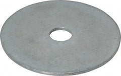 Value Collection - 1/4" Screw, Steel Fender Flat Washer - 1/4" ID x 1-1/2" OD, 0.049" Thick, Zinc-Plated Finish - Benchmark Tooling