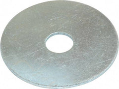Value Collection - 5/16" Screw, Steel Fender Flat Washer - 5/16" ID x 1-1/2" OD, 0.049" Thick, Zinc-Plated Finish - Benchmark Tooling