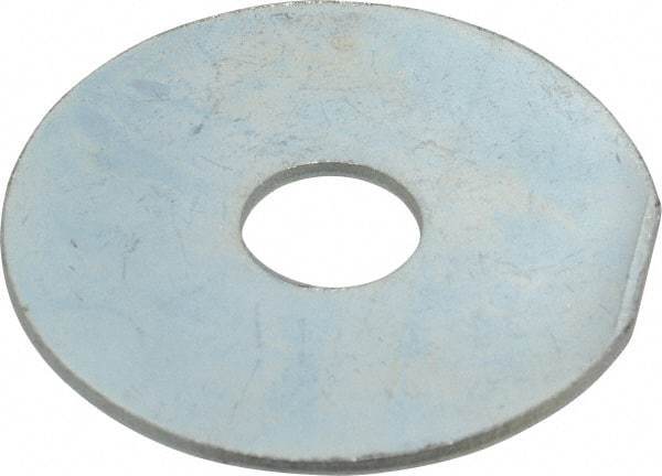 Value Collection - 1/2" Screw, Steel Fender Flat Washer - 1/2" ID x 2" OD, 0.06" Thick, Zinc-Plated Finish - Benchmark Tooling