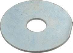 Value Collection - 1/2" Screw, Steel Fender Flat Washer - 1/2" ID x 2" OD, 0.06" Thick, Zinc-Plated Finish - Benchmark Tooling