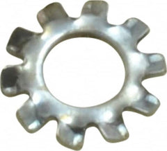 Value Collection - #3 Screw, 0.109" ID, Spring Steel External Tooth Lock Washer - 0.235" OD, Zinc-Plated, Grade 2 - Benchmark Tooling