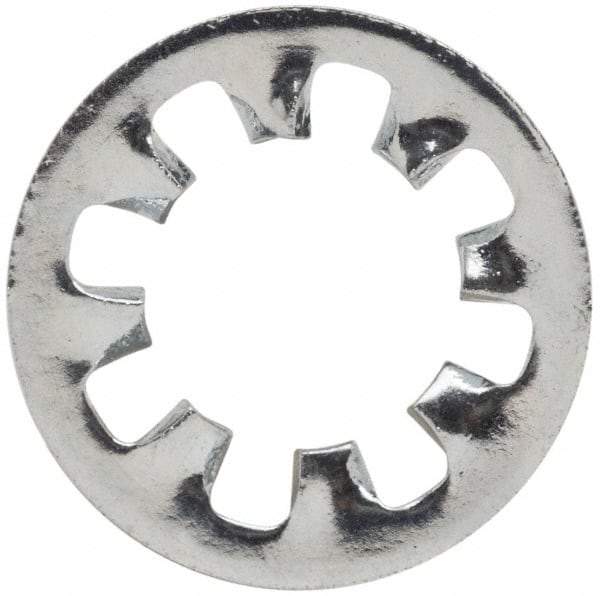 Value Collection - #10 Screw, 0.204" ID, Steel Internal Tooth Lock Washer - 0.381" OD, Zinc-Plated, Grade 2 - Benchmark Tooling