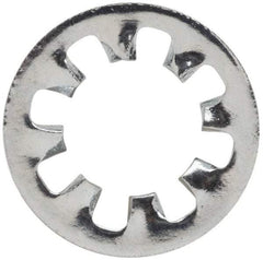 Value Collection - #10 Screw, 0.204" ID, Steel Internal Tooth Lock Washer - 0.381" OD, Zinc-Plated, Grade 2 - Benchmark Tooling