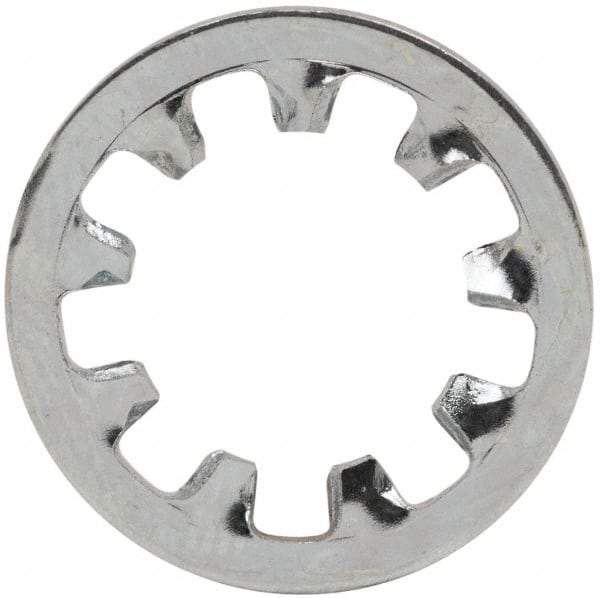 Value Collection - 3/8" Screw, 0.398" ID, Steel Internal Tooth Lock Washer - 0.692" OD, Zinc-Plated, Grade 2 - Benchmark Tooling