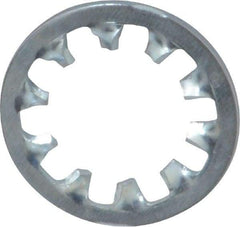 Value Collection - 1/2" Screw, 0.53" ID, Steel Internal Tooth Lock Washer - 0.9" OD, Zinc-Plated, Grade 2 - Benchmark Tooling