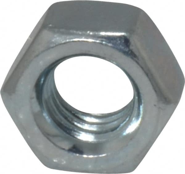 Value Collection - 5/16-18 UNC Steel Right Hand Hex Nut - 1/2" Across Flats, 0.2656" High, Zinc-Plated Finish - Benchmark Tooling