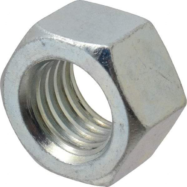 Value Collection - 3/4-10 UNC Steel Right Hand Hex Nut - 1-1/8" Across Flats, 0.6406" High, Zinc-Plated Finish - Benchmark Tooling