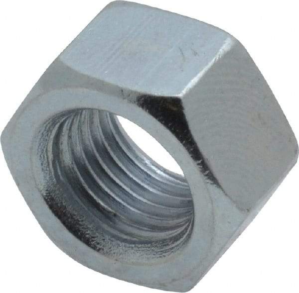 Value Collection - 3/8-24 UNF Steel Right Hand Hex Nut - 9/16" Across Flats, 0.3281" High, Zinc-Plated Finish - Benchmark Tooling