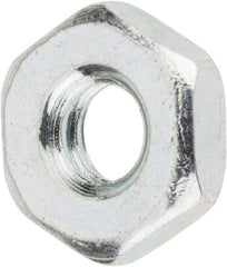 Value Collection - #10-24 UNC Steel Right Hand Machine Screw Hex Nut - 3/8" Across Flats, 1/8" High, Zinc-Plated Finish - Benchmark Tooling