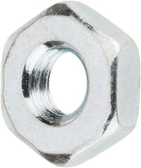 Value Collection - #10-32 UNF Steel Right Hand Machine Screw Hex Nut - 3/8" Across Flats, 1/8" High, Zinc-Plated Finish - Benchmark Tooling