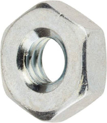 Value Collection - #12-24 UNC Steel Right Hand Machine Screw Hex Nut - 7/16" Across Flats, 5/32" High, Zinc-Plated Finish - Benchmark Tooling