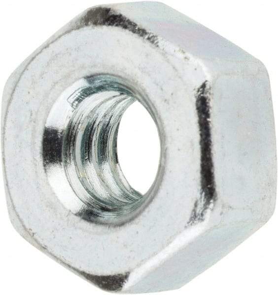 Value Collection - 1/4-20 UNC Steel Right Hand Heavy Hex Nut - 1/2" Across Flats, 0.2344" High, Zinc-Plated Finish - Benchmark Tooling