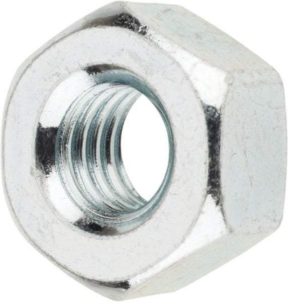 Value Collection - 3/8-16 UNC Steel Right Hand Heavy Hex Nut - 11/16" Across Flats, 0.3594" High, Zinc-Plated Finish - Benchmark Tooling