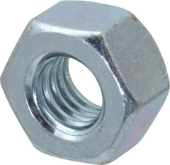 Value Collection - 7/16-14 UNC Steel Right Hand Heavy Hex Nut - 3/4" Across Flats, 0.4219" High, Zinc-Plated Finish - Benchmark Tooling