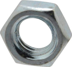 Value Collection - 3/8-16 UNC Steel Right Hand Hex Jam Nut - 9/16" Across Flats, 0.2188" High, Zinc-Plated Finish - Benchmark Tooling