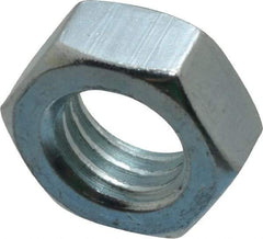 Value Collection - 1/2-13 UNC Steel Right Hand Hex Jam Nut - 3/4" Across Flats, 5/16" High, Zinc-Plated Finish - Benchmark Tooling