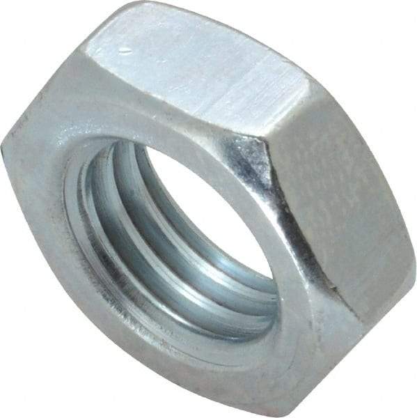 Value Collection - 3/4-10 UNC Steel Right Hand Hex Jam Nut - 1-1/8" Across Flats, 0.4219" High, Zinc-Plated Finish - Benchmark Tooling