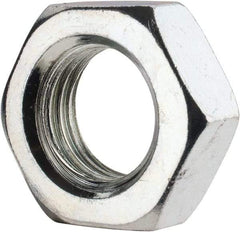 Value Collection - 7/8-9 UNC Steel Right Hand Hex Jam Nut - 1-5/16" Across Flats, 0.4844" High, Zinc-Plated Finish - Benchmark Tooling