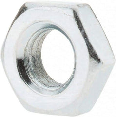 Value Collection - 1/4-28 UNF Steel Right Hand Hex Jam Nut - 7/16" Across Flats, 0.1563" High, Zinc-Plated Finish - Benchmark Tooling