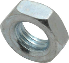 Value Collection - 5/16-24 UNF Steel Right Hand Hex Jam Nut - 1/2" Across Flats, 3/16" High, Zinc-Plated Finish - Benchmark Tooling