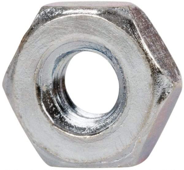 Value Collection - 7/16-20 UNF Steel Right Hand Hex Jam Nut - 11/16" Across Flats, 1/4" High, Zinc-Plated Finish - Benchmark Tooling