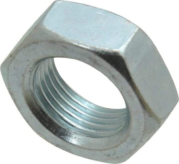 Value Collection - 3/4-16 UNF Steel Right Hand Hex Jam Nut - 1-1/8" Across Flats, 0.4219" High, Zinc-Plated Finish - Benchmark Tooling