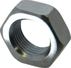 Value Collection - 7/8-14 UN Steel Right Hand Hex Jam Nut - 1-5/16" Across Flats, 31/64" High, Zinc-Plated Finish - Benchmark Tooling