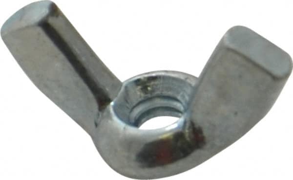 Value Collection - #6-32 UNC, Zinc Plated, Steel Standard Wing Nut - 0.72" Wing Span, 0.41" Wing Span - Benchmark Tooling