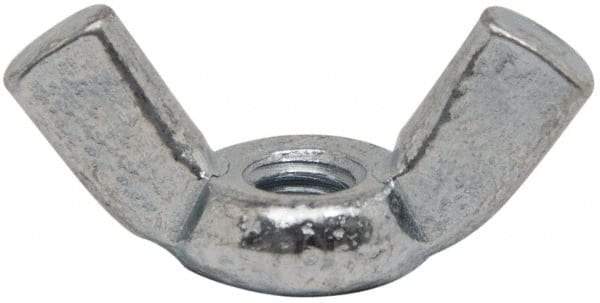 Value Collection - #8-32 UNC, Zinc Plated, Steel Standard Wing Nut - 0.91" Wing Span, 0.47" Wing Span - Benchmark Tooling