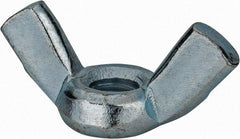 Value Collection - 7/16-14 UNC, Zinc Plated, Steel Standard Wing Nut - 1.94" Wing Span, 1" Wing Span - Benchmark Tooling