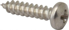 Value Collection - #4 Pan Head Phillips Sheet Metal Screw - Stainless Steel, 1/2" Length Under Head, Grade 18-8 - Benchmark Tooling