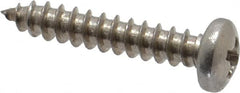 Value Collection - #4 Pan Head Phillips Sheet Metal Screw - Stainless Steel, 5/8" Length Under Head, Grade 18-8 - Benchmark Tooling